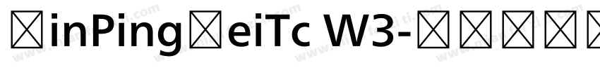 XinPingHeiTc W3字体转换